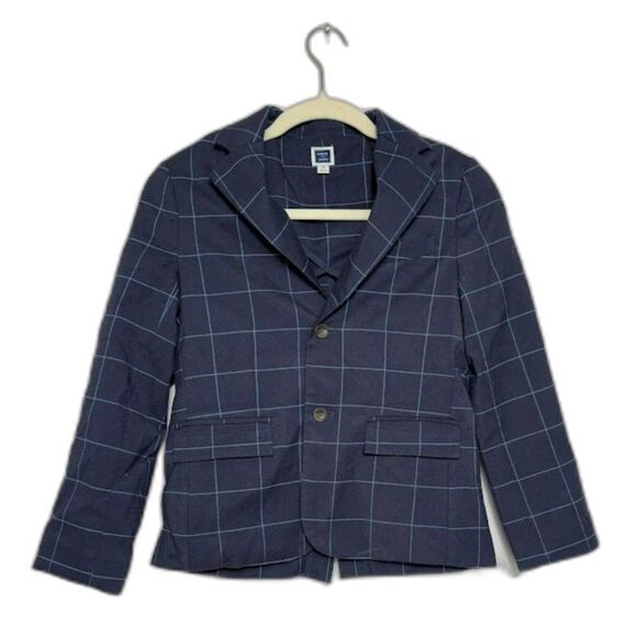Janie and Jack Other - Janie and Jack Blazer Boys Size 10 Navy Blue Grid Preppy Suit Coat Sport Easter